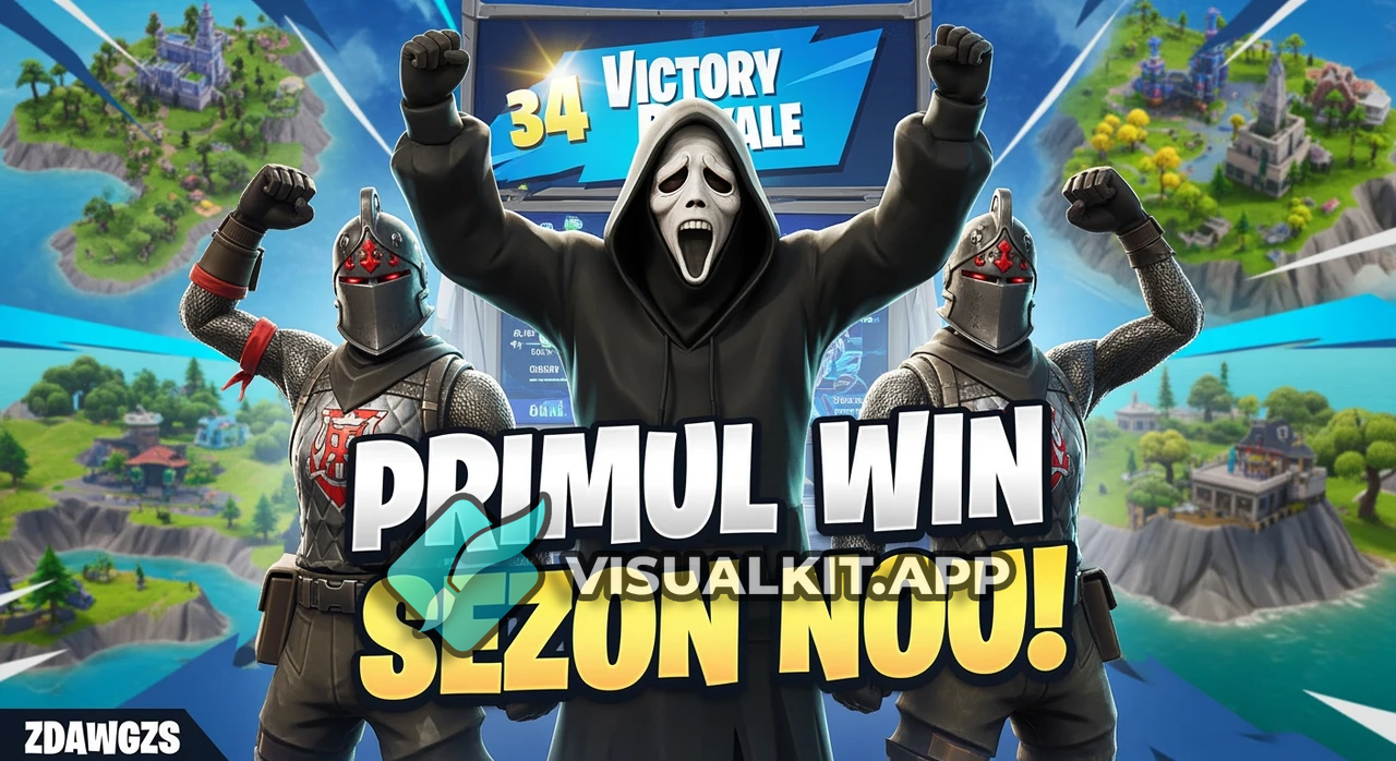Genereaza thumbnail: Primul win sezon nou Fortnite cu Ghostface