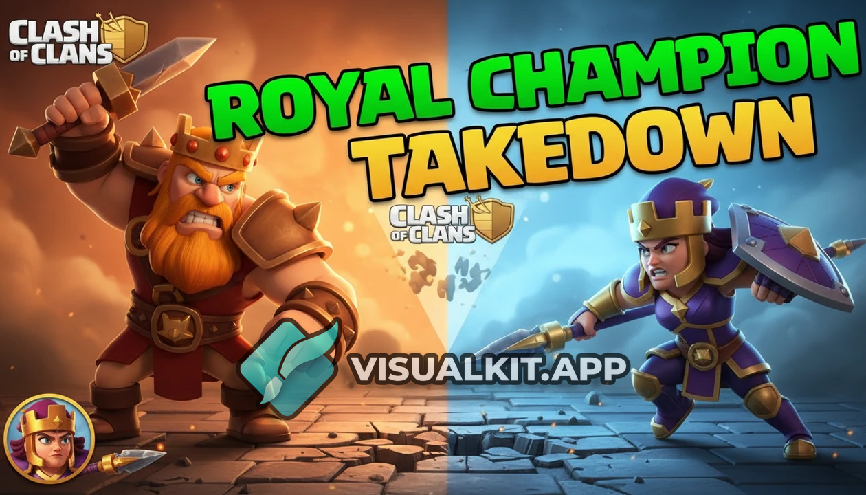 Cinematic Clash of Clans: Change King Logo to Royal Champion