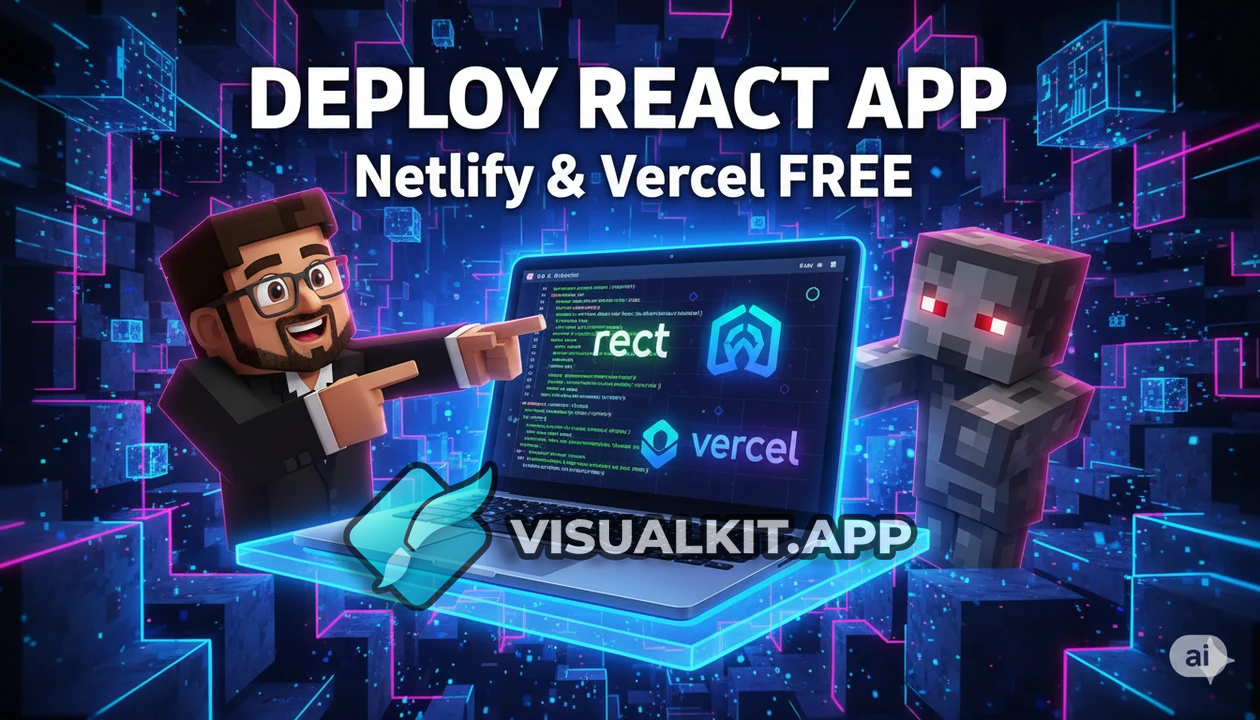 Minecraft Tech Thumbnail: Deploy React to Netlify & Vercel