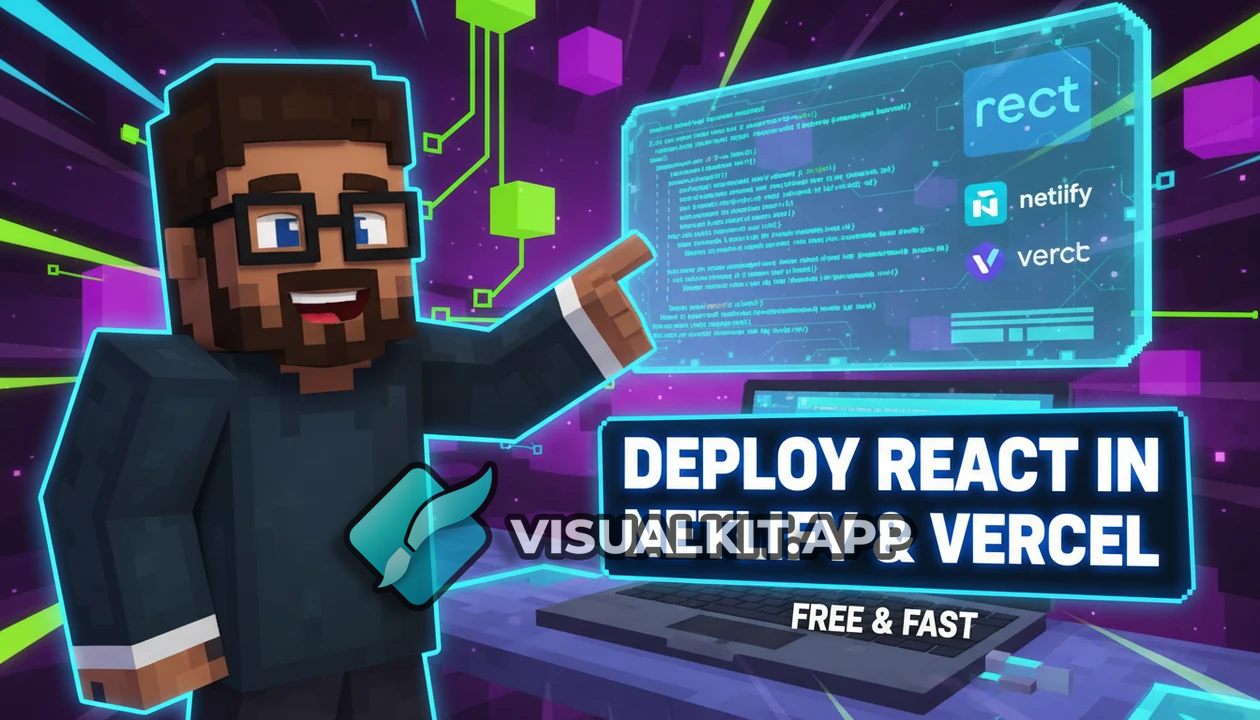 Minecraft Tech Thumbnail: Deploy React to Netlify & Vercel