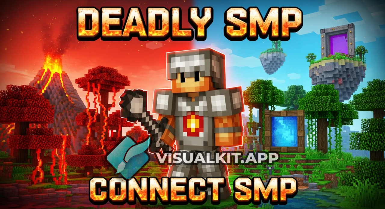 I Join the Connect SMP: Full Netherite, Mace & Flamefrag Skin