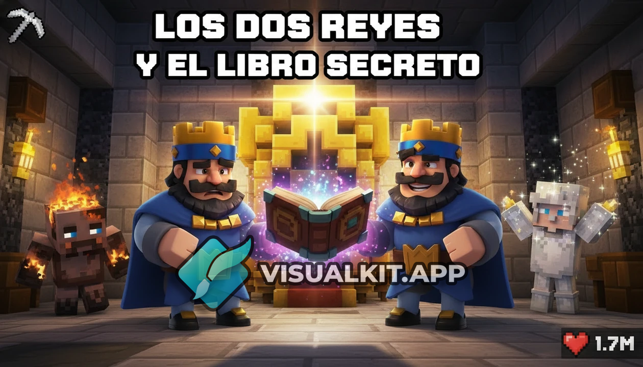 Minecraft: Dos reyes de la segunda imagen viendo el libro