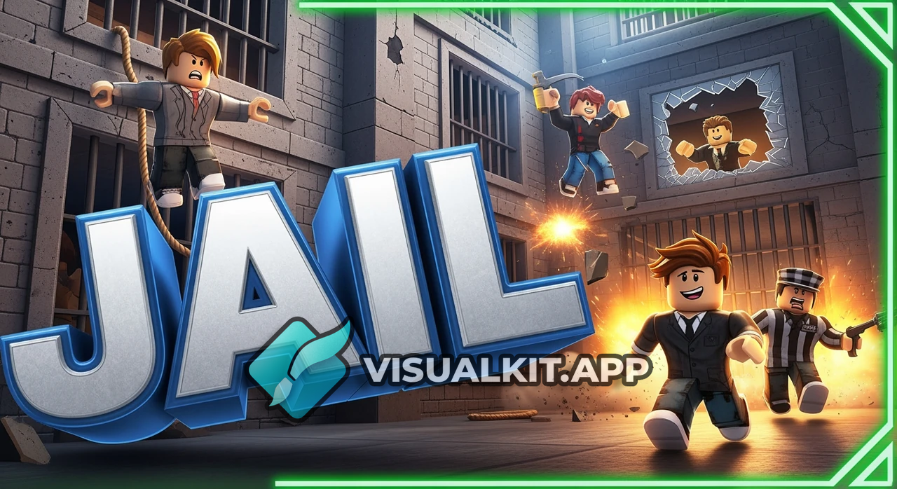Roblox Jail Thumbnail: Prison Cell, Guards & Player Escape