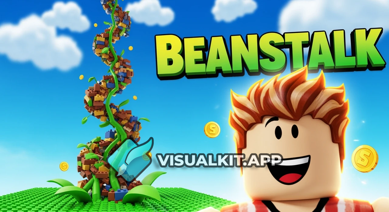 Creat a Thumbnail: Assemble Beanstalks, Sky + Green Baseplate