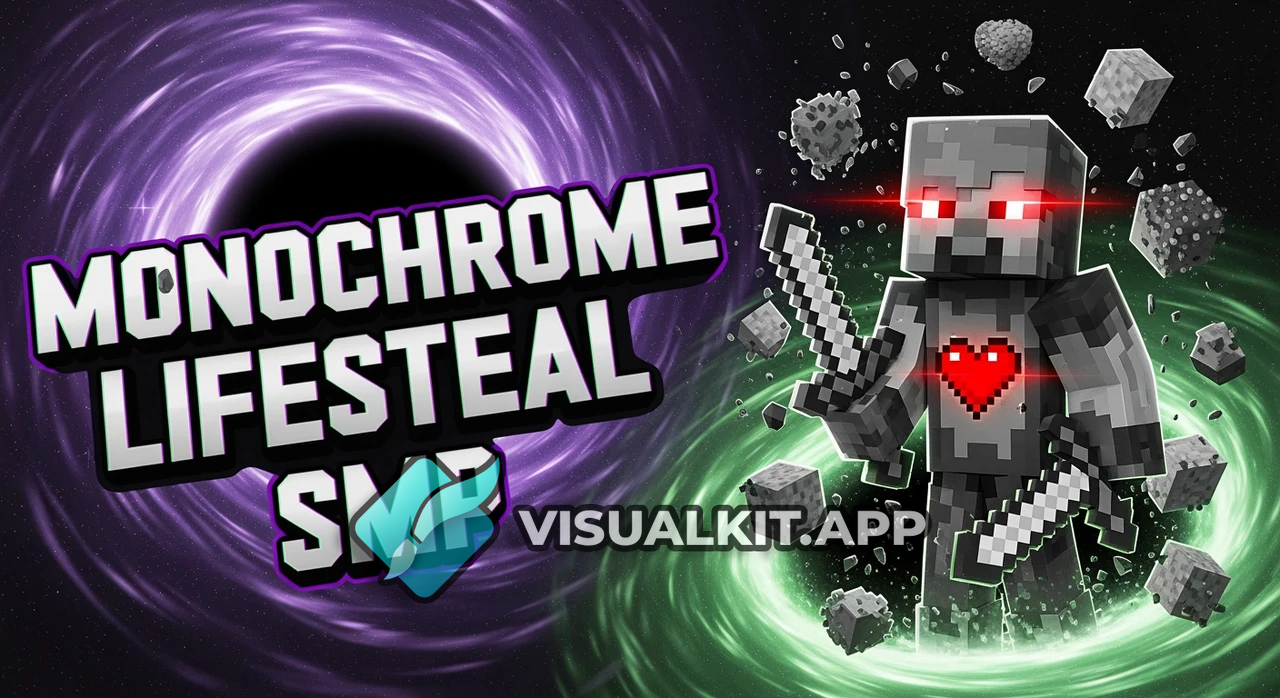 Minecraft Thumbnail: M0N0CHROME LIFESTEAL SMP + Void