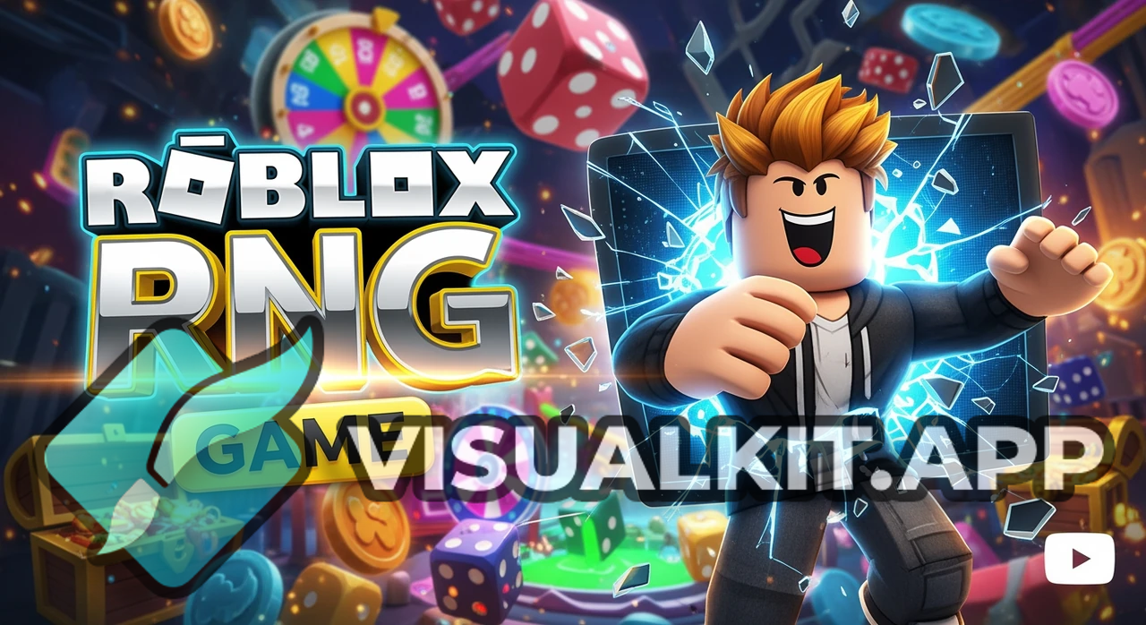 Roblox RNG Game Thumbnail — Epic Lucky Spins & Loot