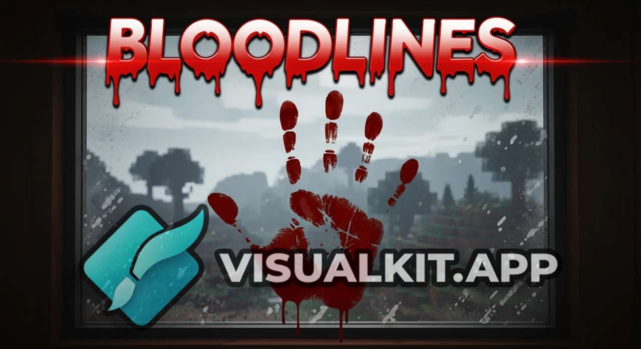 Roblox Bloodlines Thumbnail - Bloody Hand on a Window
