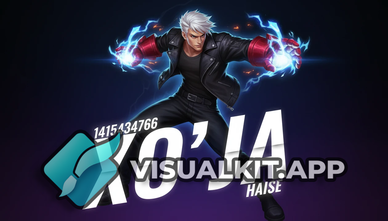 Mobile Legends: XO'JA Poster — Character Swap, Blue & Orange Glow