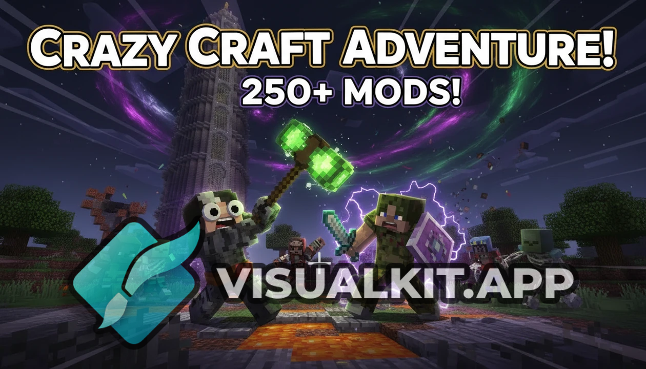 Crazy Craft Adventure: LilOkami & Haruto vs Mobs at Tower