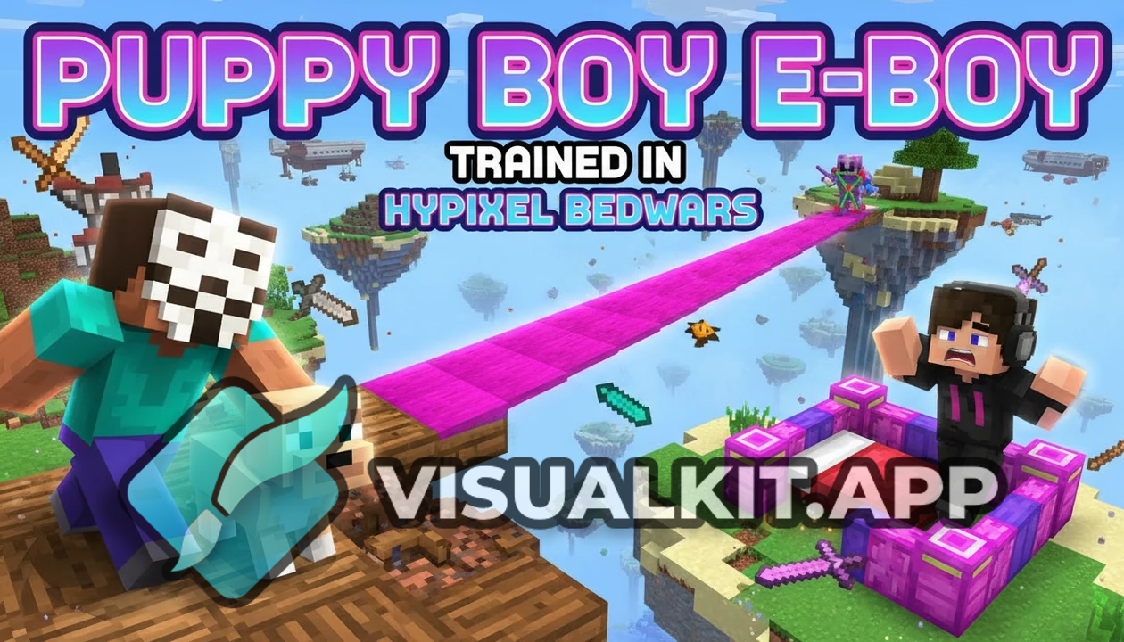 We Trained a PUPPY BOY E-BOY - Minecraft Hypixel Bedwars