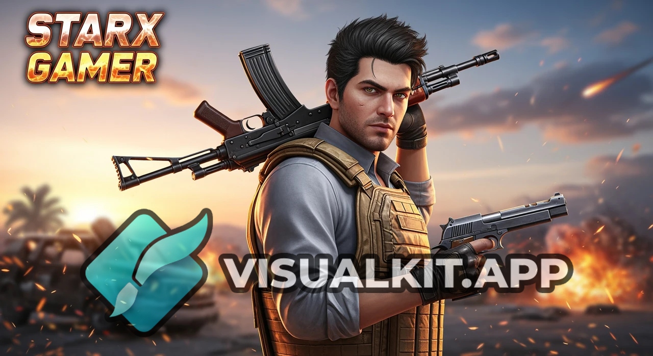 Free Fire: AK47 on Shoulder & Desert Eagle - StarX Gamer