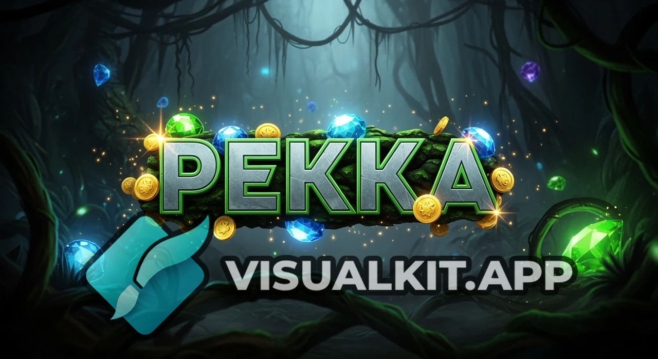 Dark Jungle PEKKA Banner - Glowing Green & Blue Clash-Royale Art