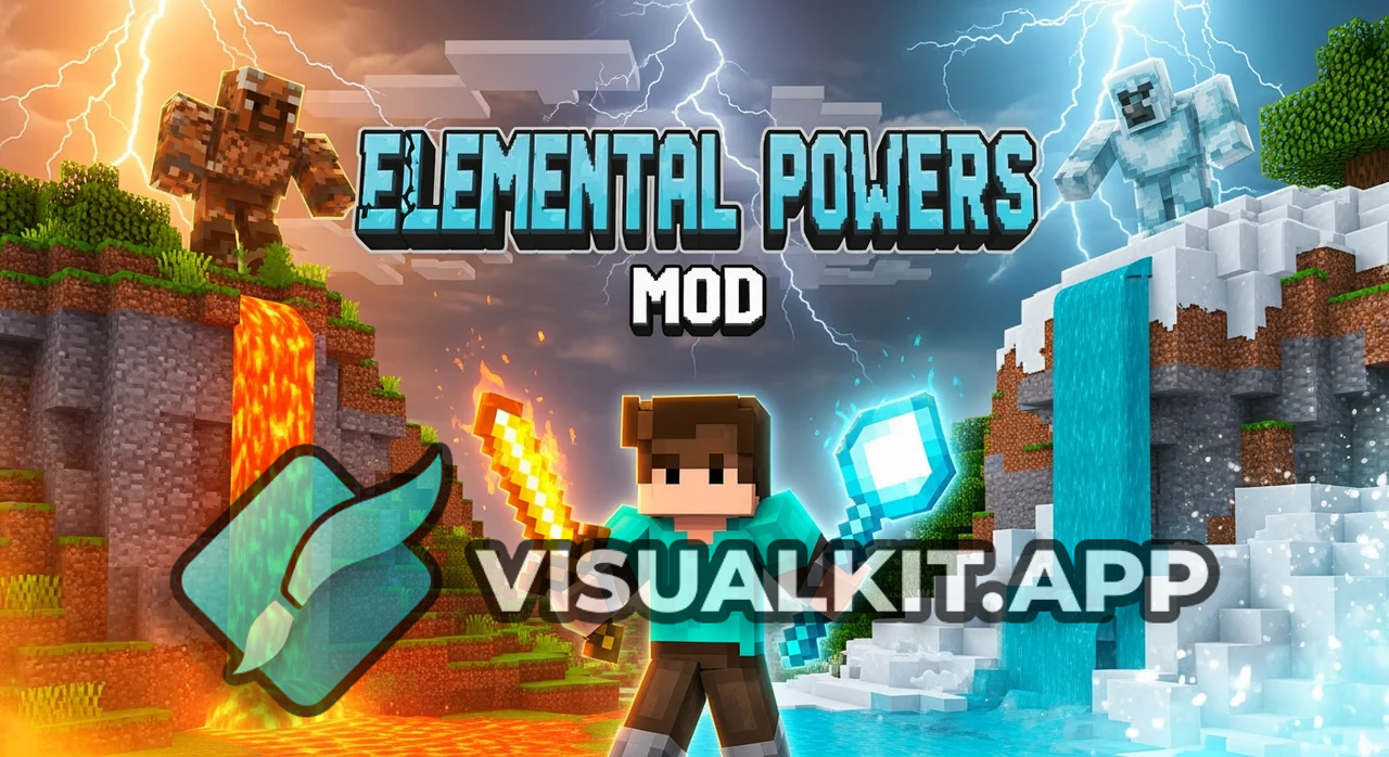 Minecraft Elemental Powers Mod — Fire, Water & Air Demo