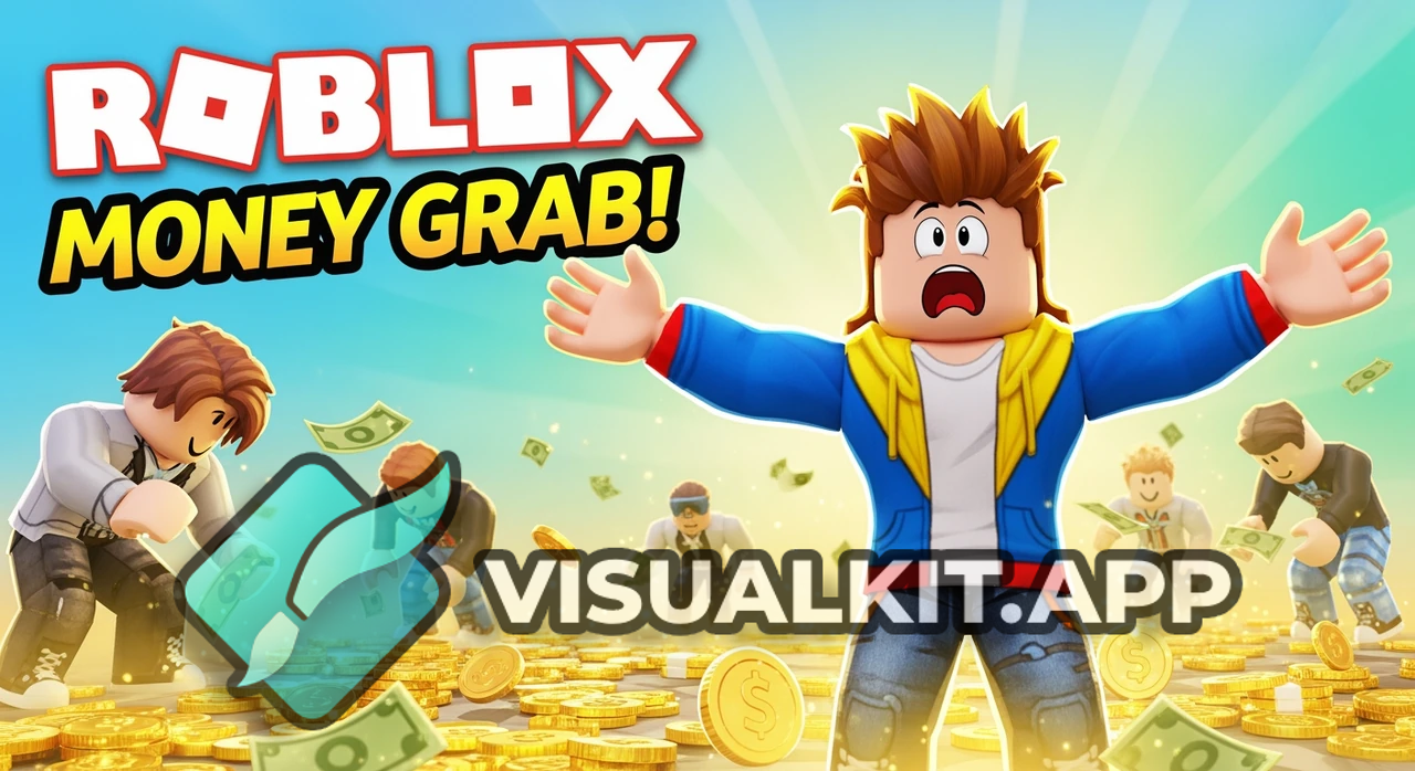 ROBLOX simulator - people grabbing money from the ground