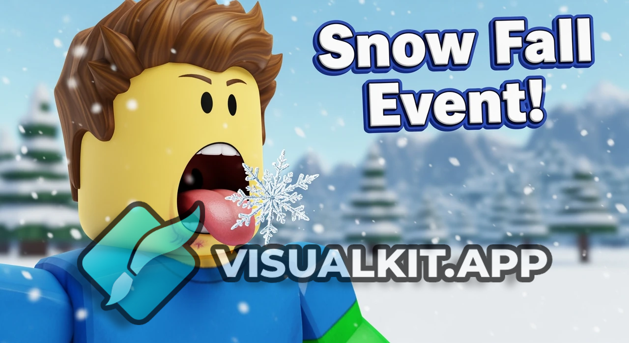 Realistic Roblox Noob Catching Snowflake - Snow Fall Event