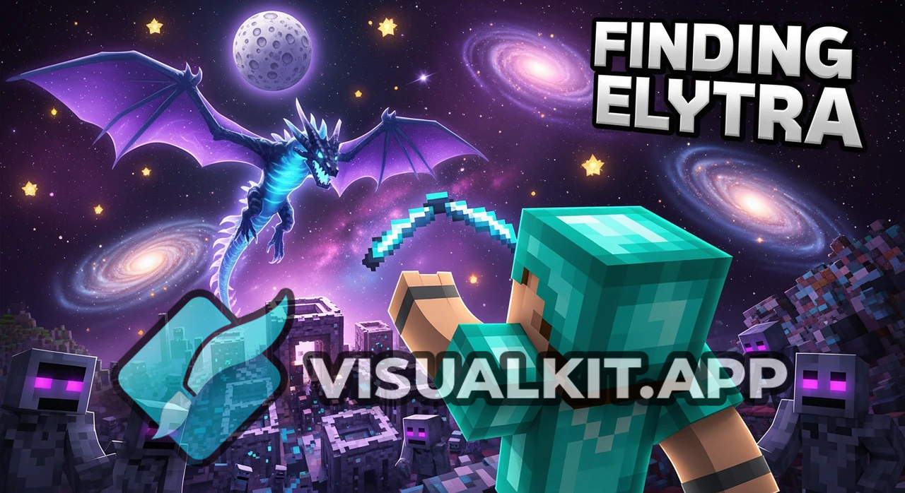 Guy Seeks Elytra Amid Endermen & Void Ender Dragon in End City