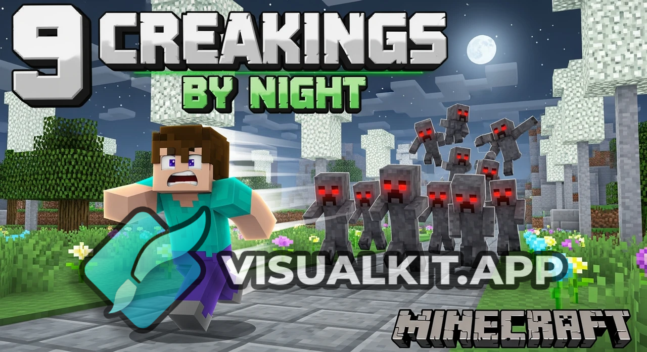 Minecraft Pale Garden: Player Runs From 9 Creakings at Night