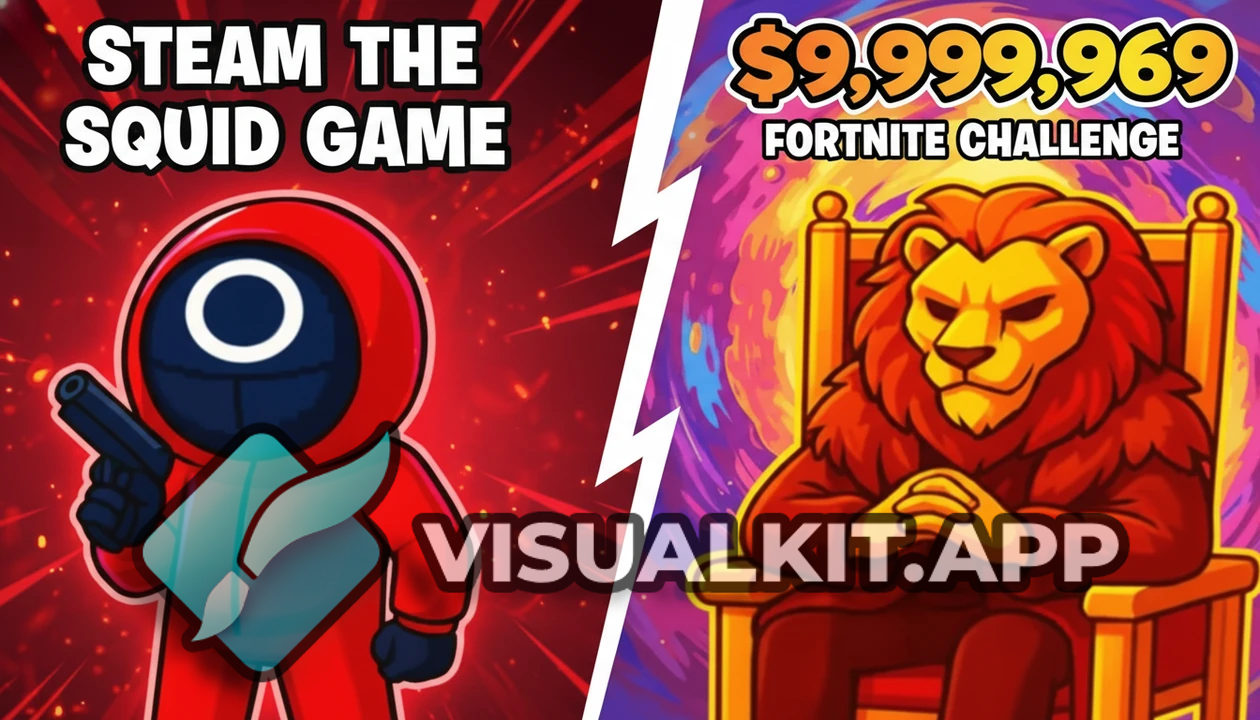 Fortnite Squid Game (Steam) Thumbnail — Red Background Depth