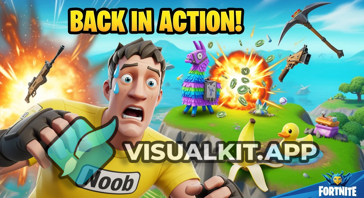 Eerste upload na een jaar — Epic funny Fortnite Island thumbnail