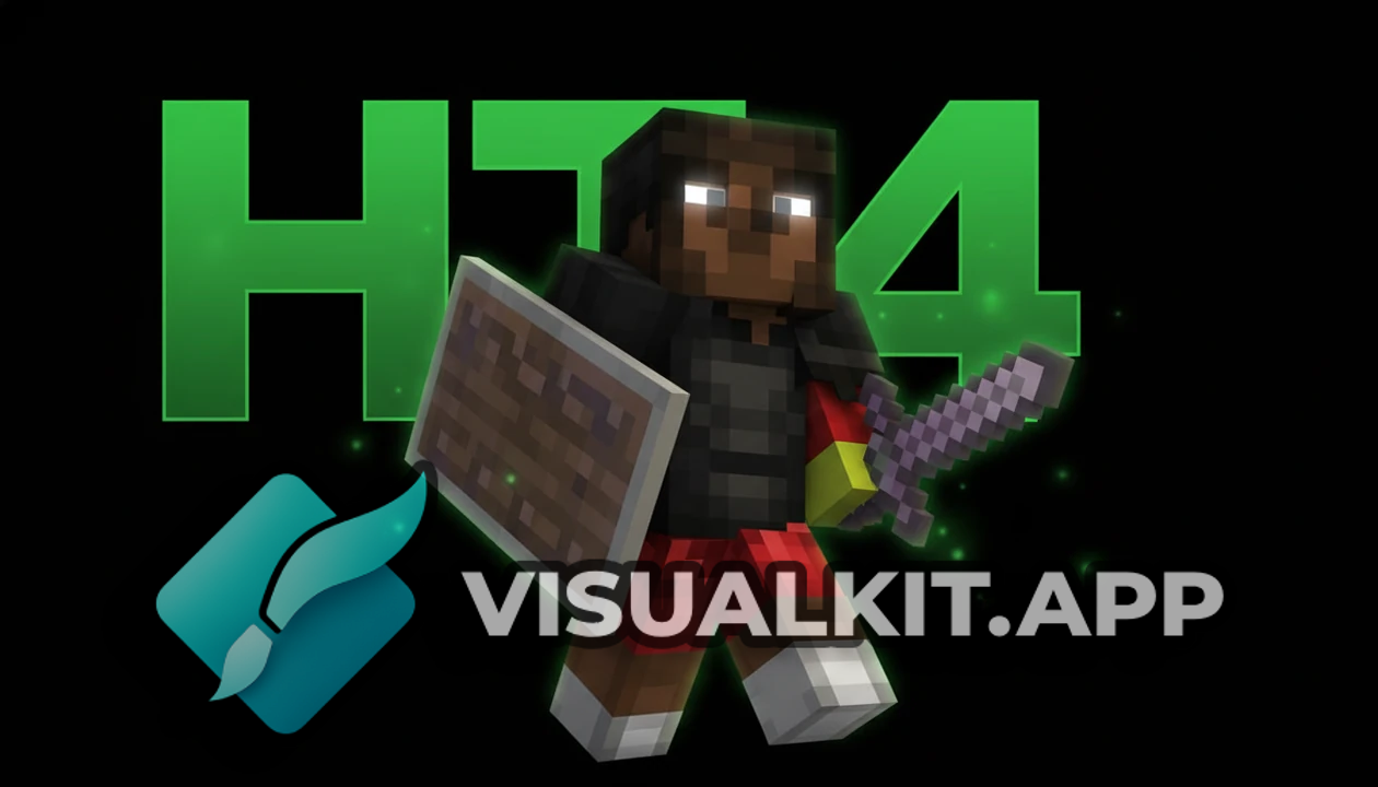 Minecraft Thumbnail: 2nd Reference Skin, Black BG, lt3→ht4