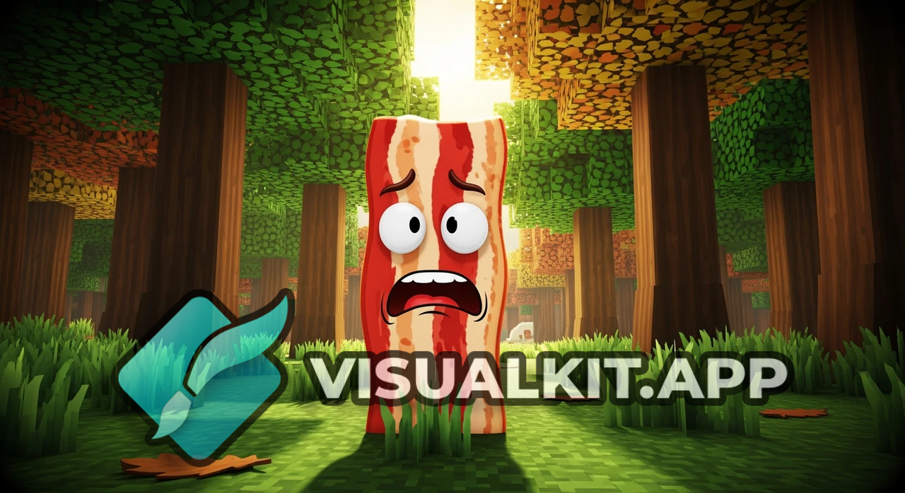 Roblox Thumbnail - Bacon Avatar Scared in Spooky Forest