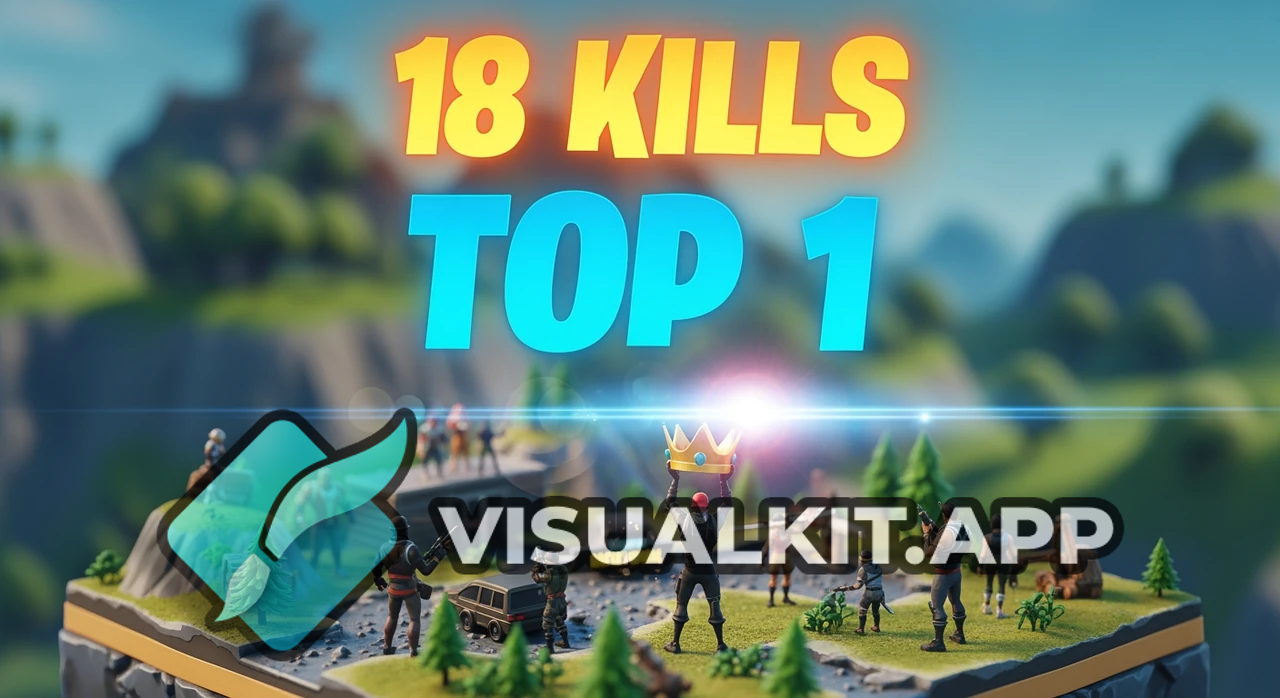 Miniature Fortnite avec 18kill Top1 — Victoire épique en solo