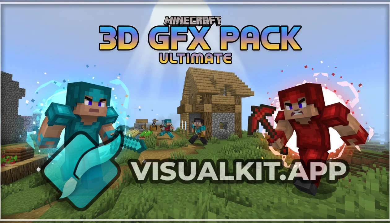 Make it 3D Like GFX Pack - Minecraft 3D Thumbnail Preview