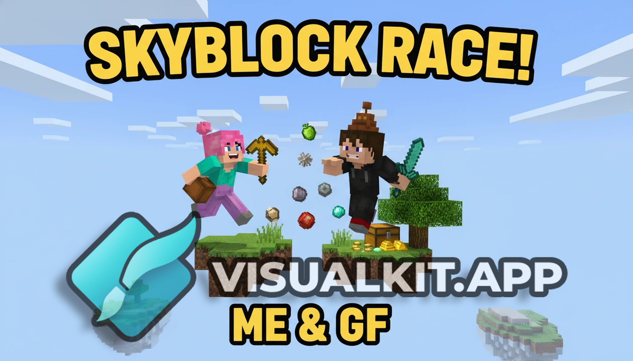 Me & My Girlfriend Playing Skyblock – First Pic Duo