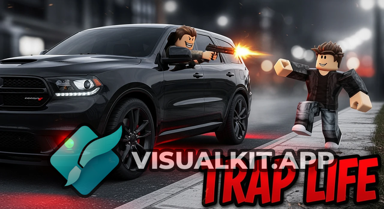 Roblox: Dodge Durango Gunshot — Character Runs on Sidewalk