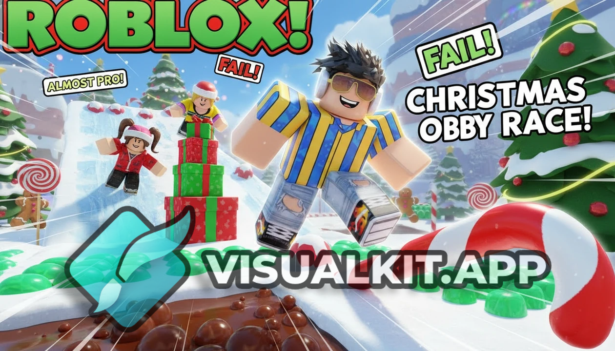 This Guy Running in a Christmas Obby — Roblox Holiday Race
