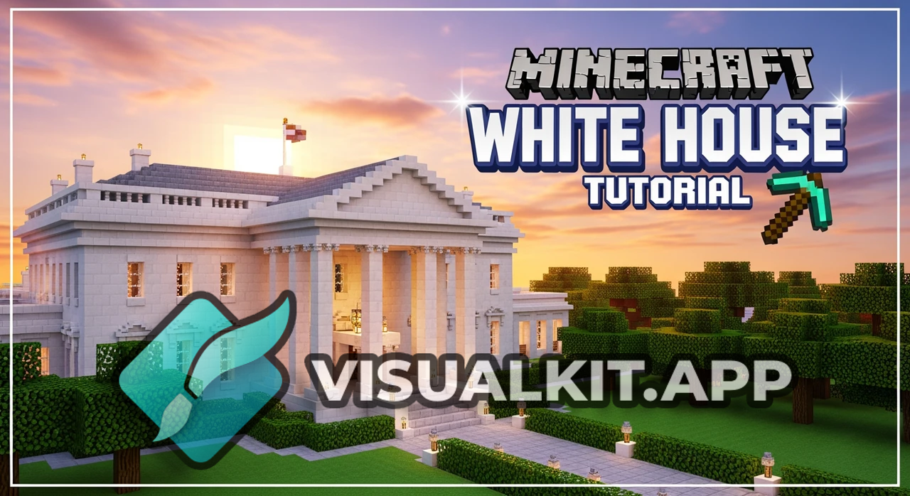 Minecraft White House Survival Base - Tutorial Thumbnail