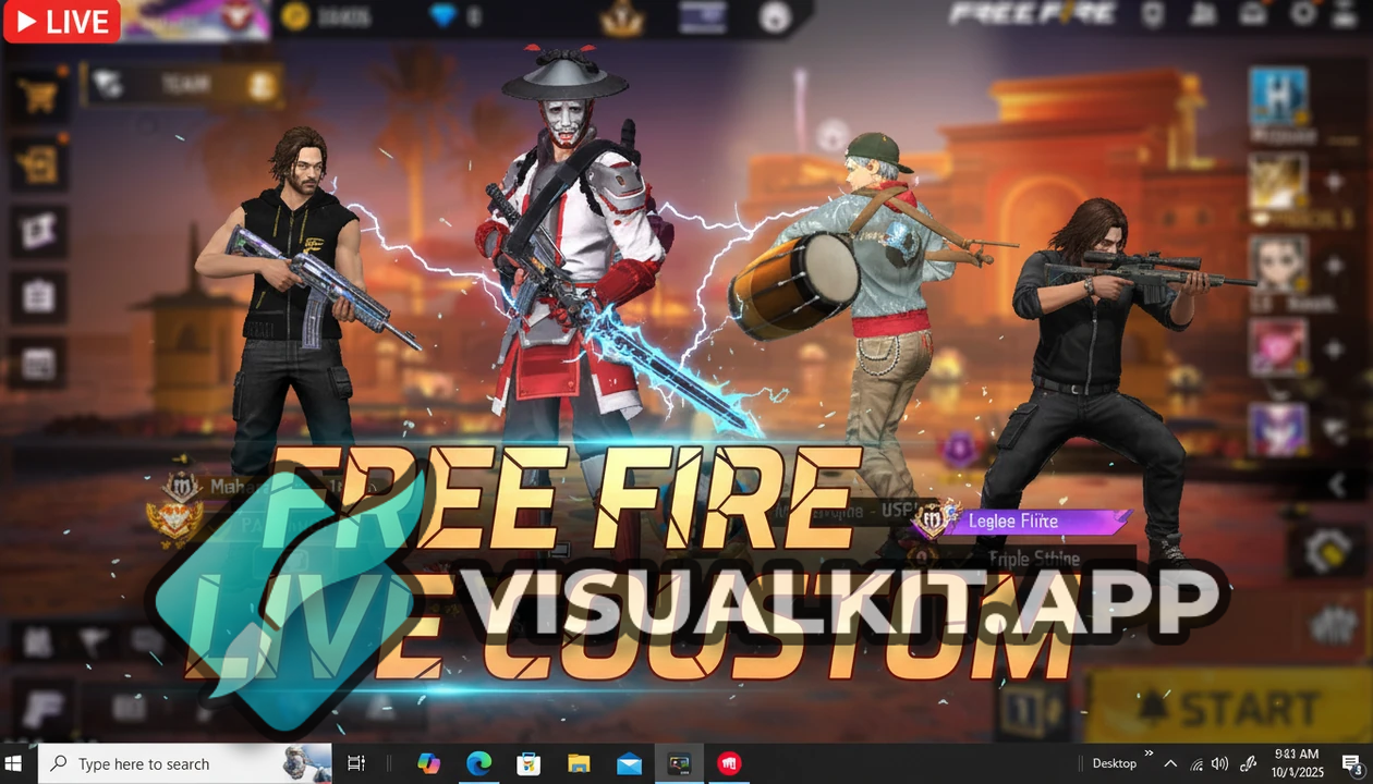 FREE FIRE LIVE COUSTOM Thumbnail - Live Character Montage