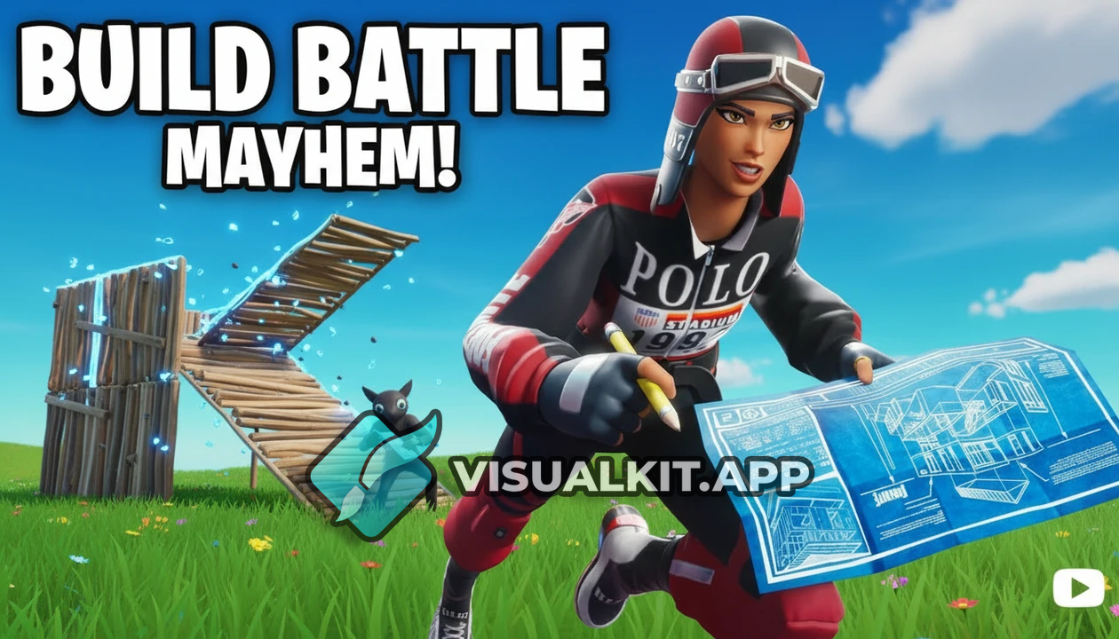 Fortnite 3D Field: Racer Girl Builds with Neon Blueprint