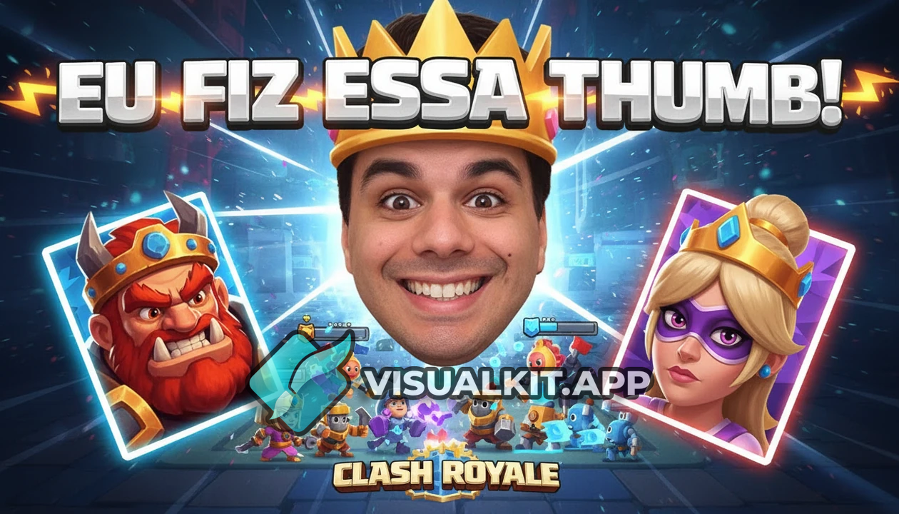 Faça uma thumbnail de Clash Royale usando minha foto