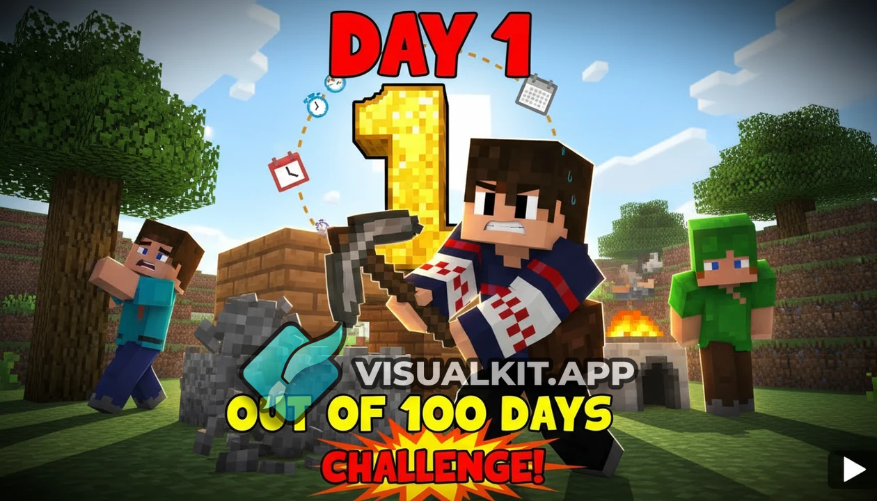 Day 1 out of 100 Days of Minecraft — Starter Base Reveal