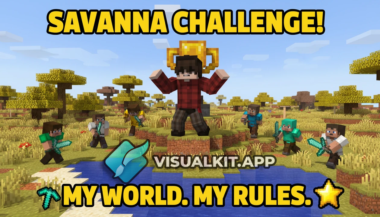 Create a Minecraft Savana with My Referenz Standing In