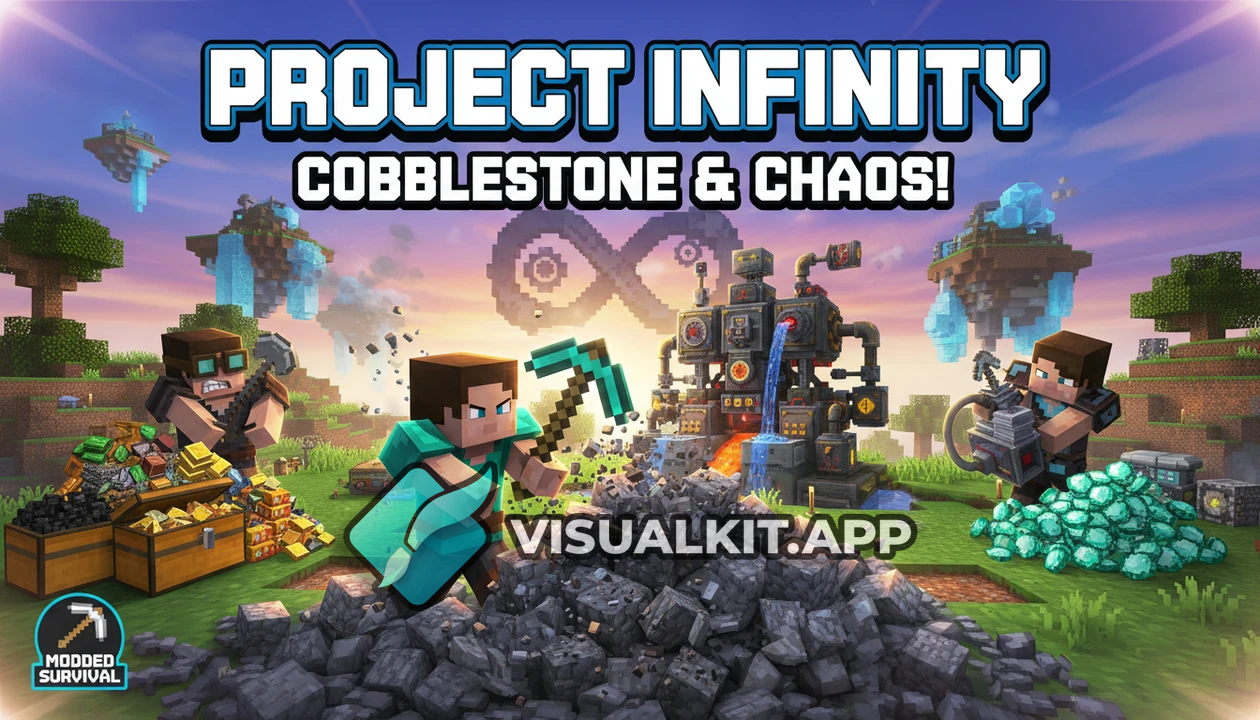 Project Infinity Modpack: Building Cobblestone Generator Goal