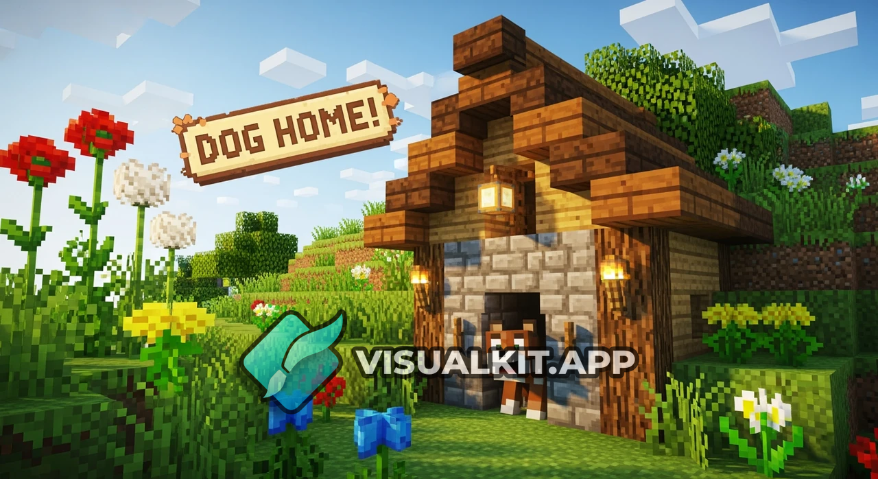 Built a Home for My Dog in Minecraft — Cozy Dog House