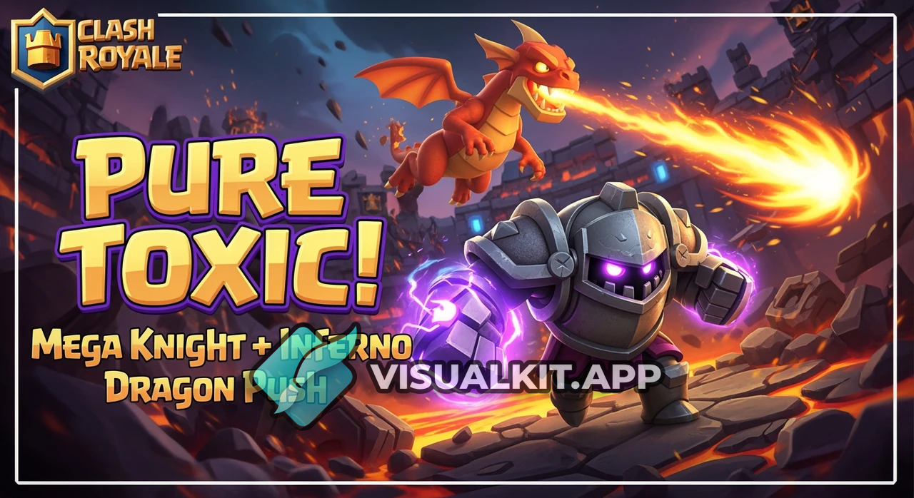 PURE TOXIC Mega Knight + Inferno Dragon Push Clash Royale