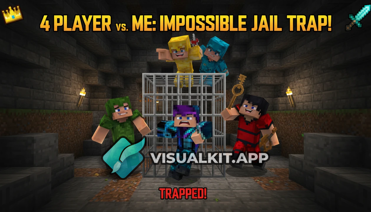 Make Him Trapped by 4 Players in a Minecraft Jail - Epic