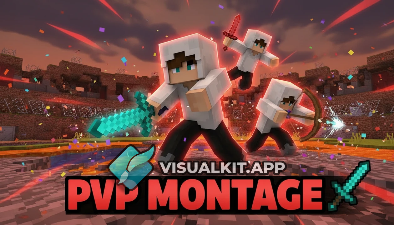 Minecraft PvP Montage Skin Thumbnail - Reference Edit