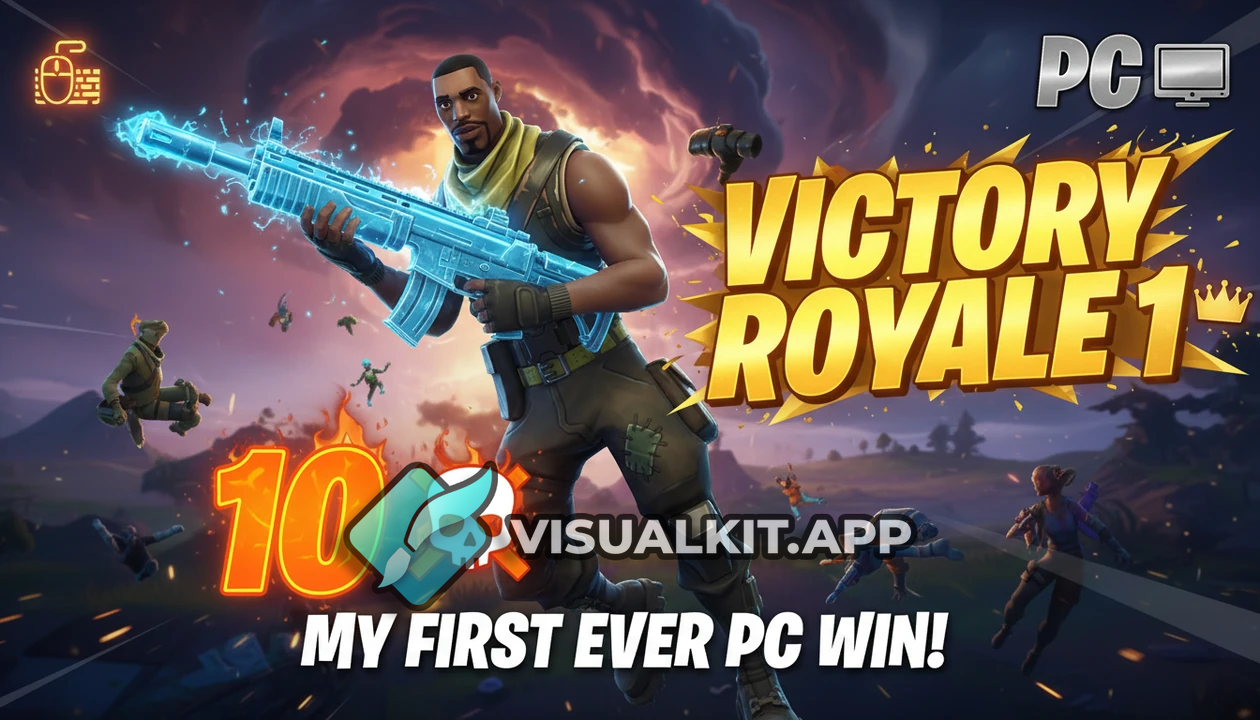 First Time Playing Fortnite on PC - 10 Kills & 1 Win Proof