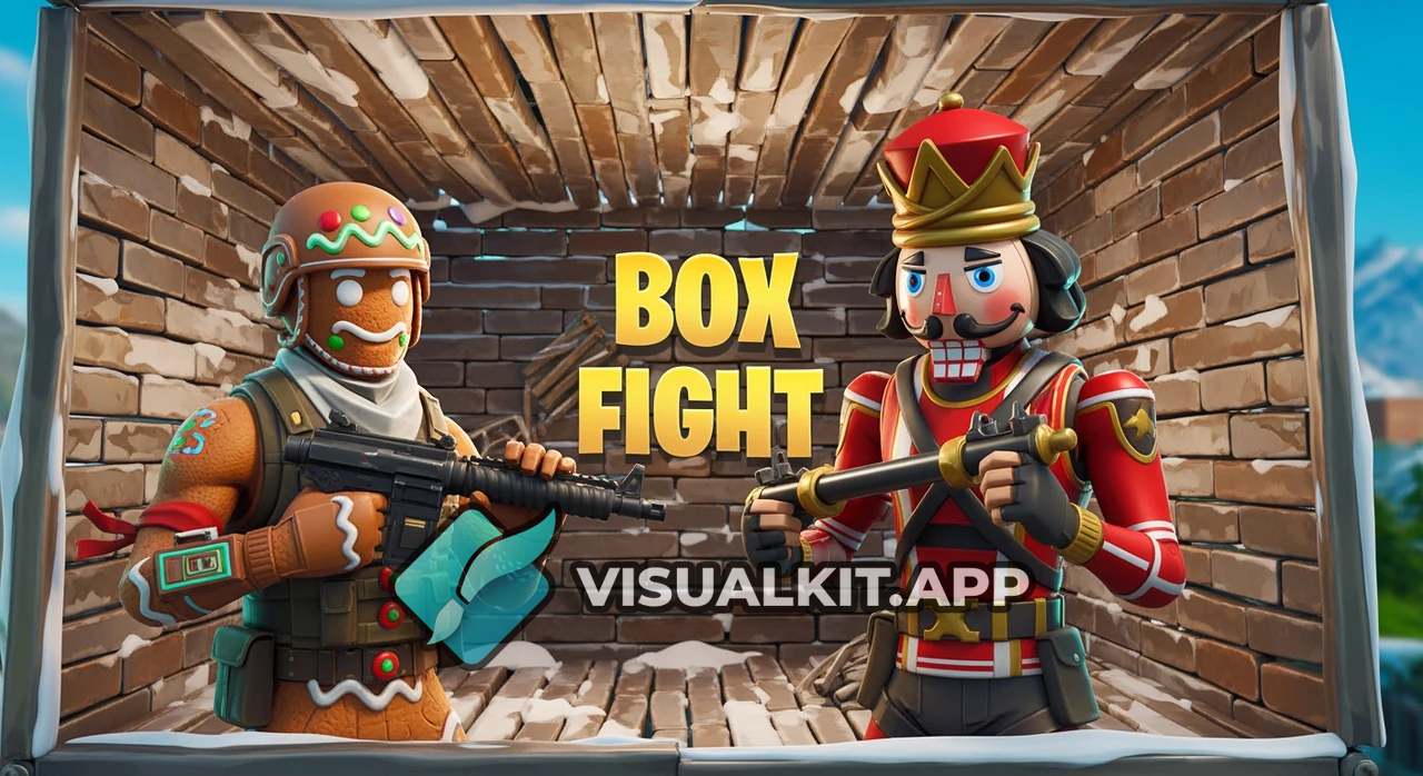 Fortnite Christmas Box Fight Thumbnail - Holiday Skins & Weapons
