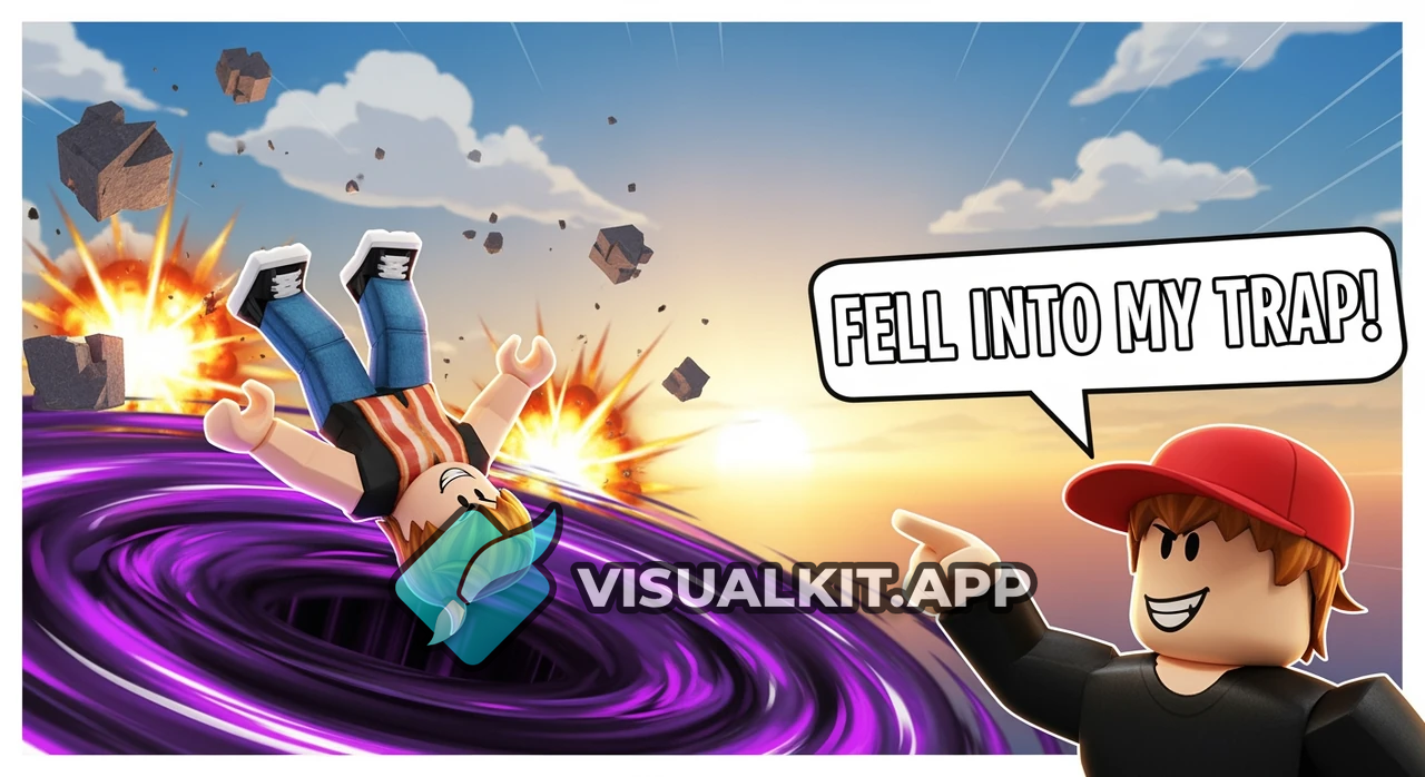 Roblox: Bacon Hair Falls into Void — 'Fell into My Trap'