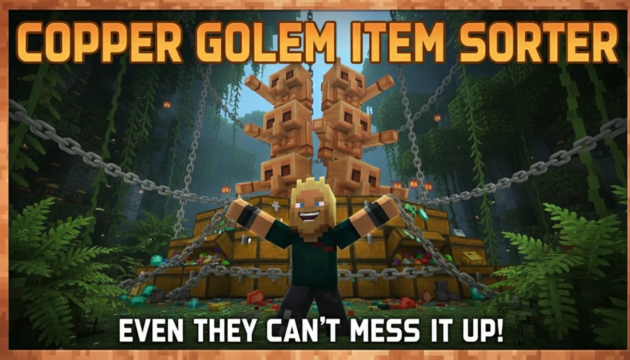 My Character Overjoyed as Copper Golems Frantically Sort Chests