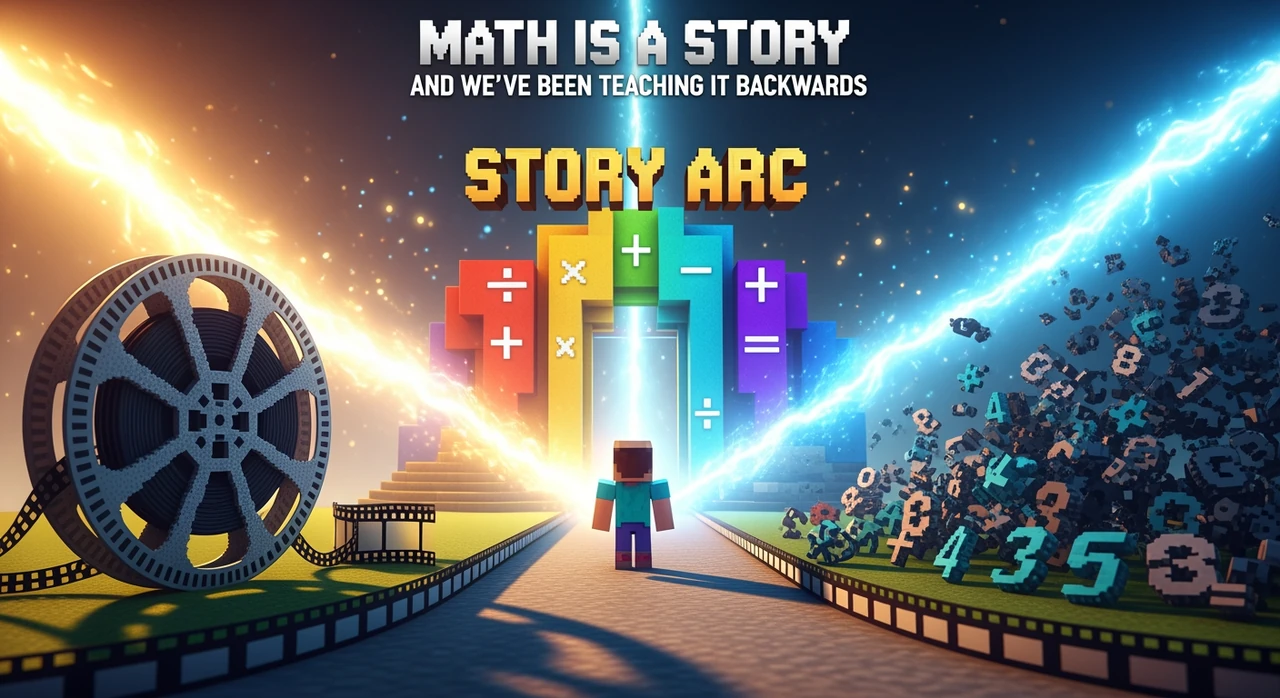 This video is about how to teach math in an engaging way so students fall in love with math again. The video title options are as follows. Please keep cinematic theme. 
“What If Math Was Taught Like a Movie? Students Would Never Get Lost Again.”
“Math Is a Story — And We’ve Been Teaching It Backwards.”
“Why Students Get Lost in Math (And How Great Teachers Bring Them Back)”
“The One Math Lesson Every Student Deserves to Hear”
“If Math Class Looked Like a Movie… Students Would Love It.”
“This Is Why Students Hate Math — And How We Can Fix It”
“The Missing Chapters in Math Class: A Teacher’s Eye-Opening Message”
“How to Turn Math Into a Story Students Actually Care About”
“Your Math Students Are Heroes — Here’s How to Tell Their Story”