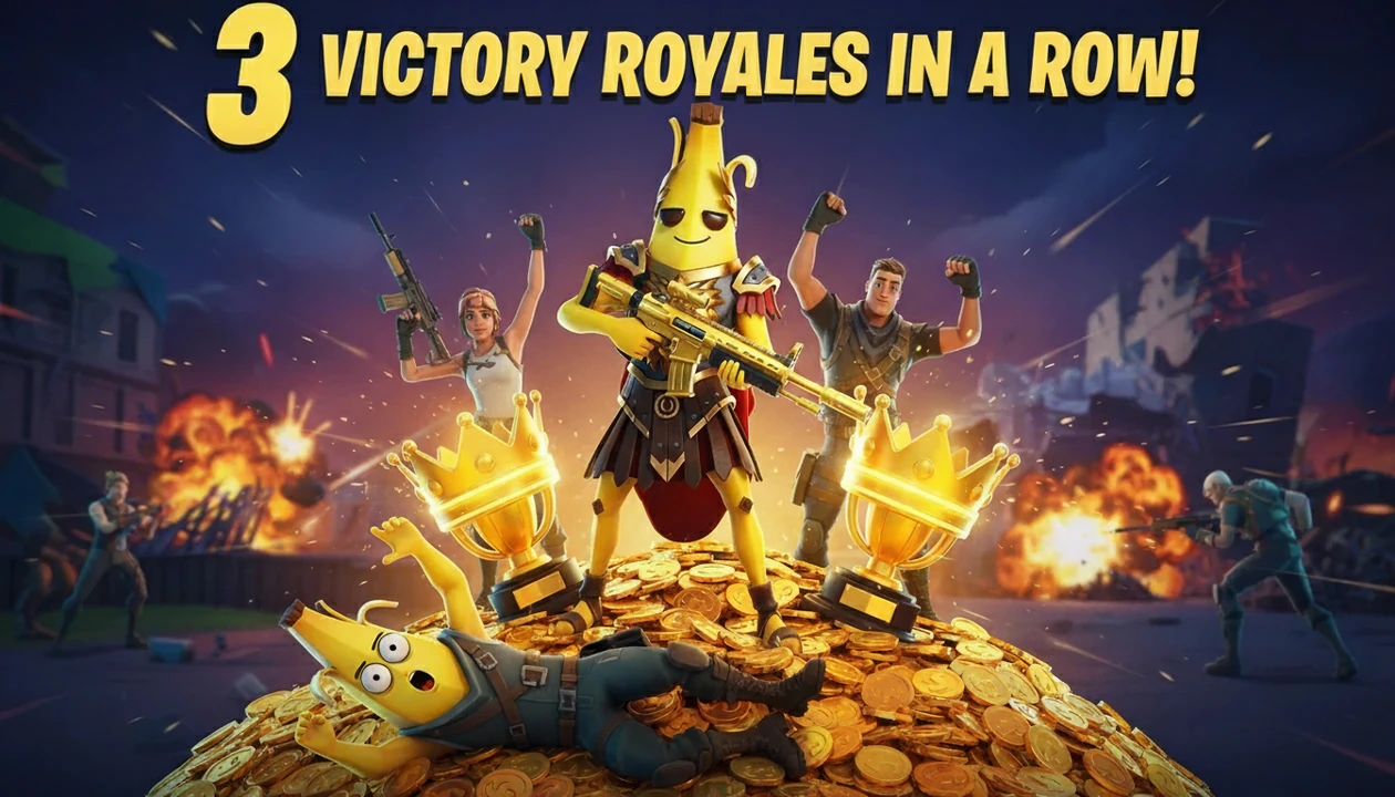 Fortnite - I Play In a Squad And I get 3 Victory royales