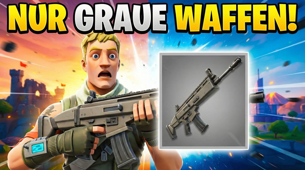 Winning with ONLY GREY WEAPONS?! - YouTube thumbnail template