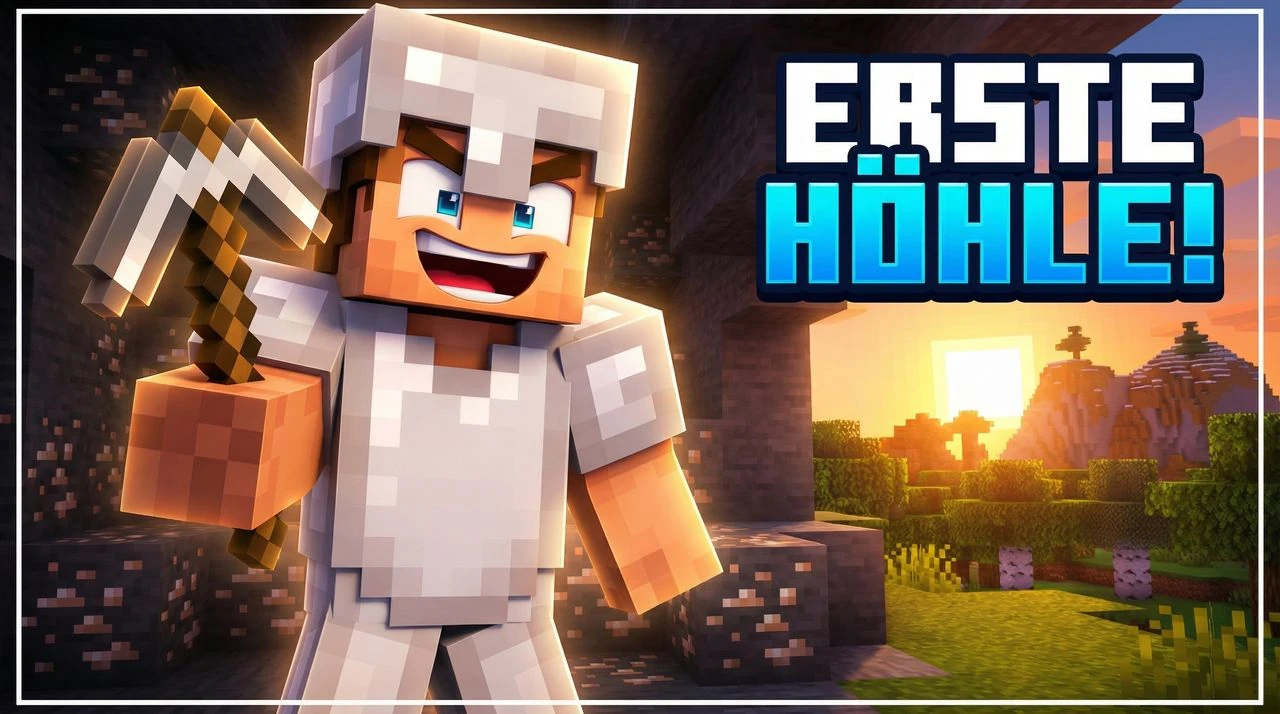 My First Time Mining Iron! - gaming thumbnail template