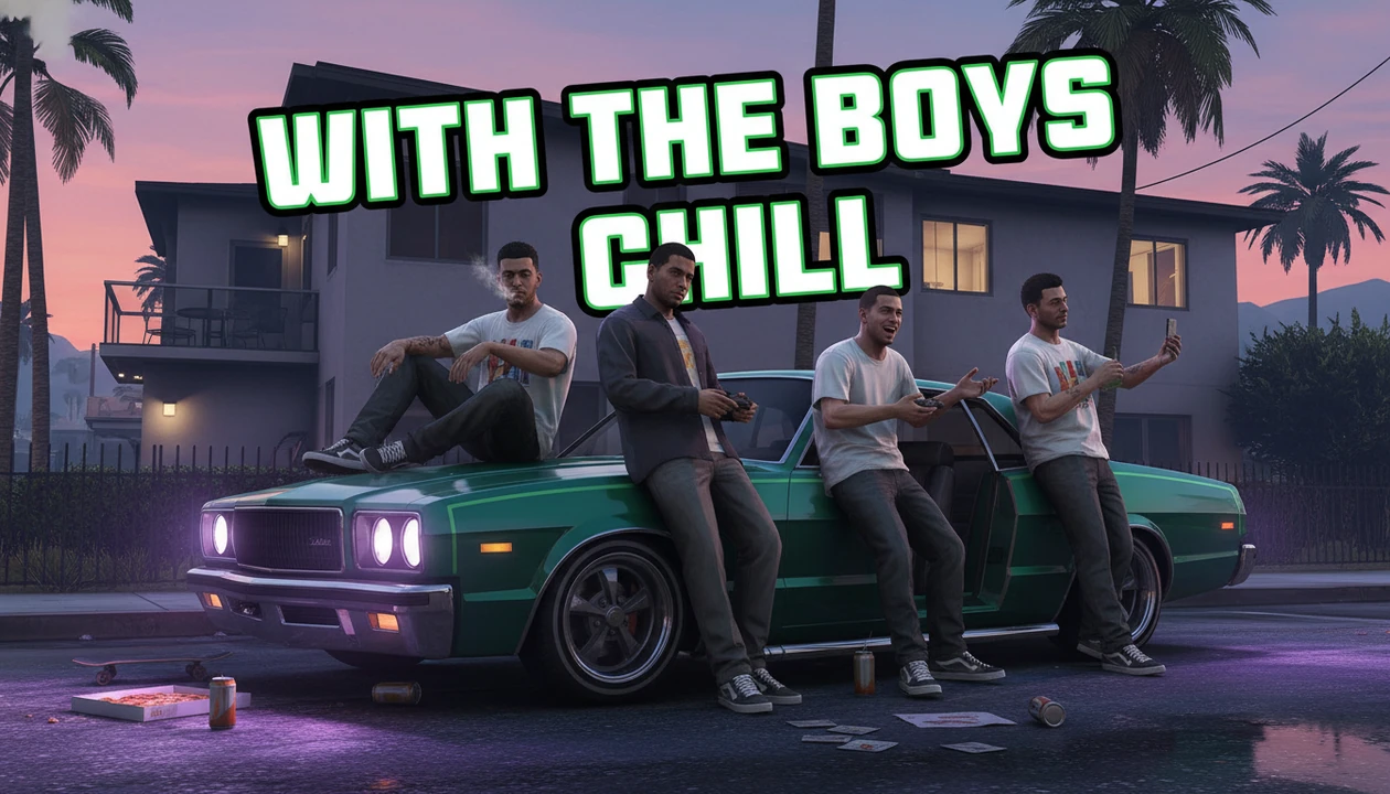 CHILL WITH THE BOYS - YouTube thumbnail template